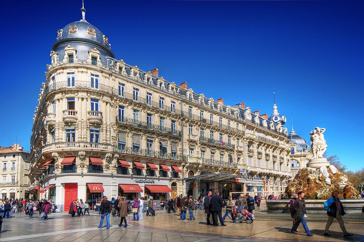 La place de la Comédie à Montpellier
